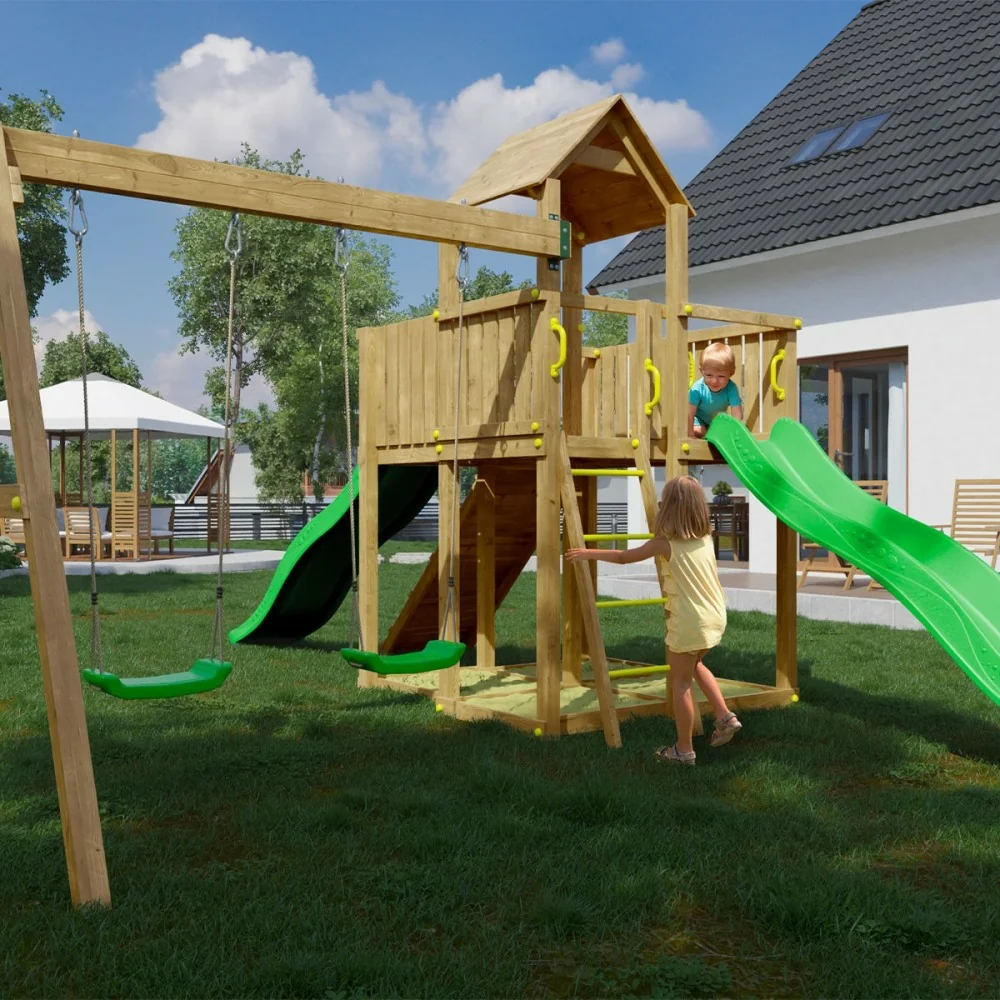 Parco Giochi In Legno Da Giardino Woody Tree House TGG Play Con Due