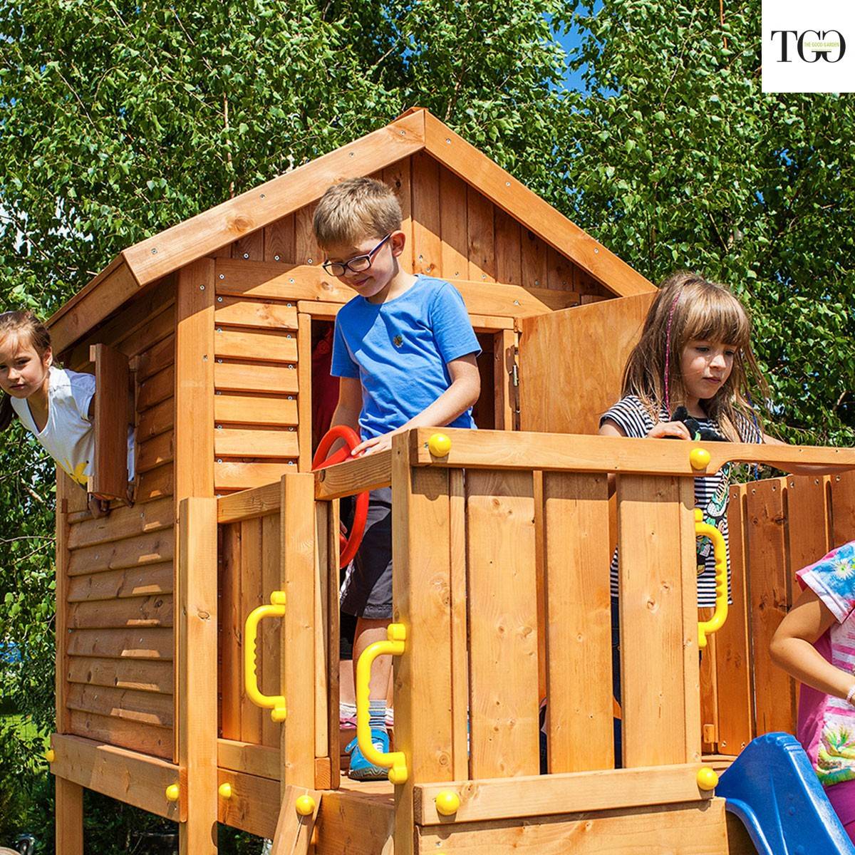 YOYO - casetta in legno per bambini con scivolo