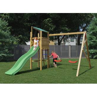 Parco giochi in legno Autoclavato Playland Swing TGG Play