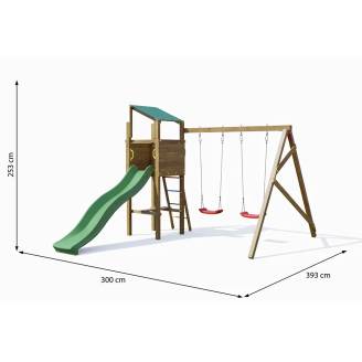 Parco giochi in legno Autoclavato Playland Swing TGG Play