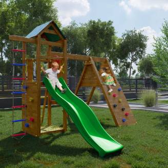 Parco Giochi in legno Autoclavato da giardino Woody Gym TGG Play