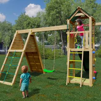 Parco Giochi in legno Autoclavato da giardino Woody Gym TGG Play