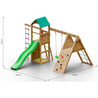 Parco Giochi in legno Autoclavato da giardino Woody Gym TGG Play