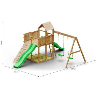 Parco giochi in legno Autoclavato Woody Tree House TGG Play