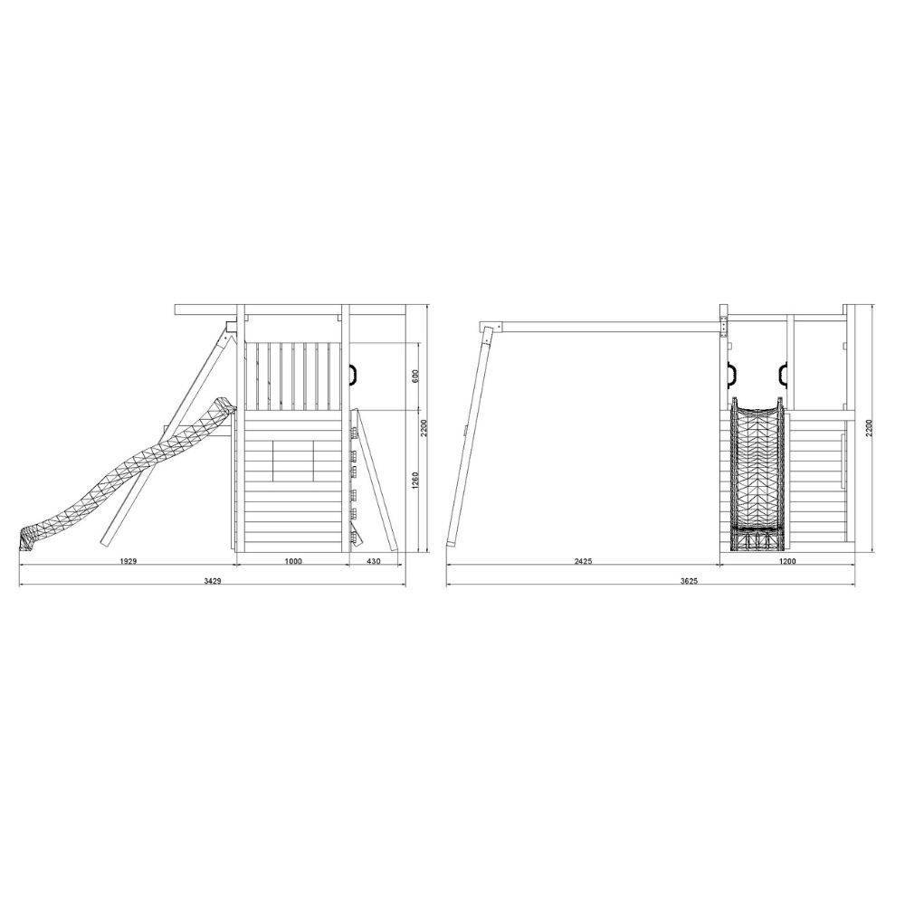 Parco Giochi da Giardino Fungoo Houser con Casetta e Altalene