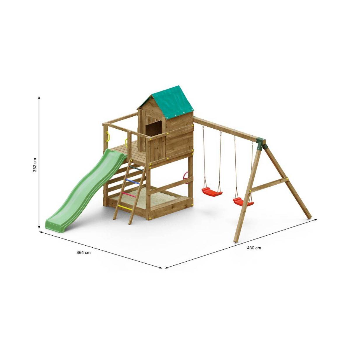 Casetta in legno per bambini con sabbiera — jardineriadelvalles