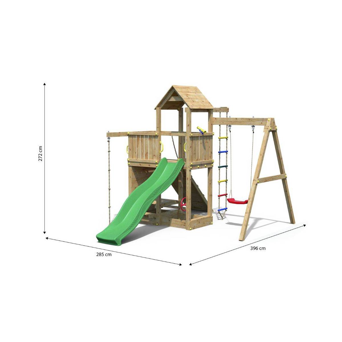 Giochi da giardino - Fungoo ACTIVER KDI Casetta in legno con scivol