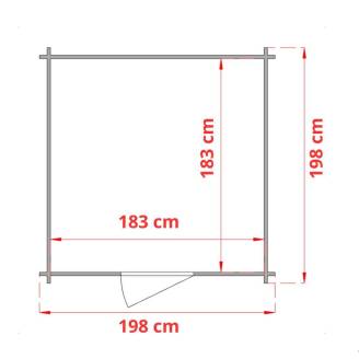 Casetta in Legno Debora 2x2 con porta singola finestrata