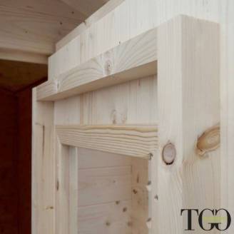 Casetta in Legno Debora 2x2 con porta singola finestrata